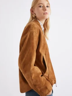 Blouson in camoscio - CAMMELLO