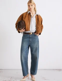 Blouson in camoscio - CAMMELLO