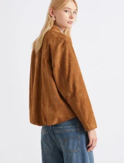 Blouson in camoscio - CAMMELLO