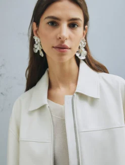 Blouson in nappa - BIANCO LANA