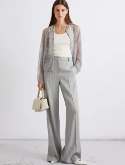 Blouson in rete strass - GRIGIO