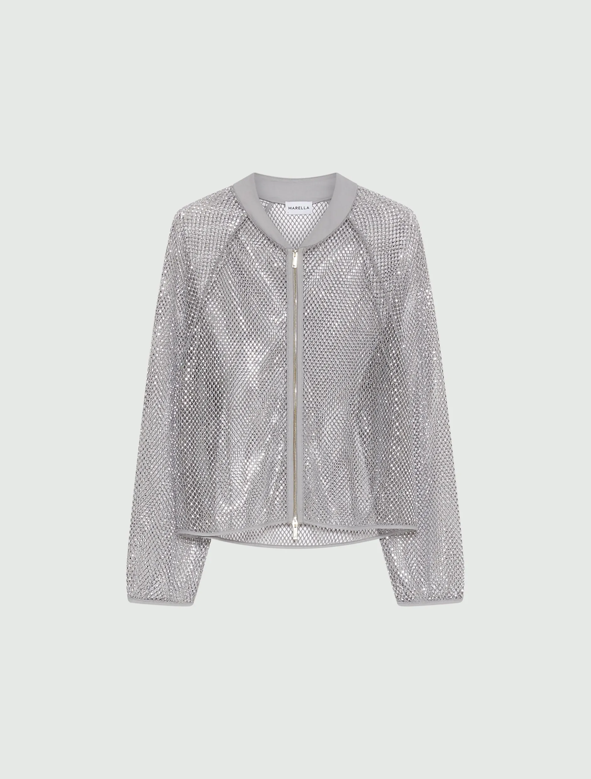 Blouson in rete strass - GRIGIO