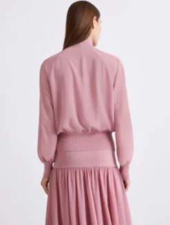 Blouson sportivo in georgette - ORTENSIA