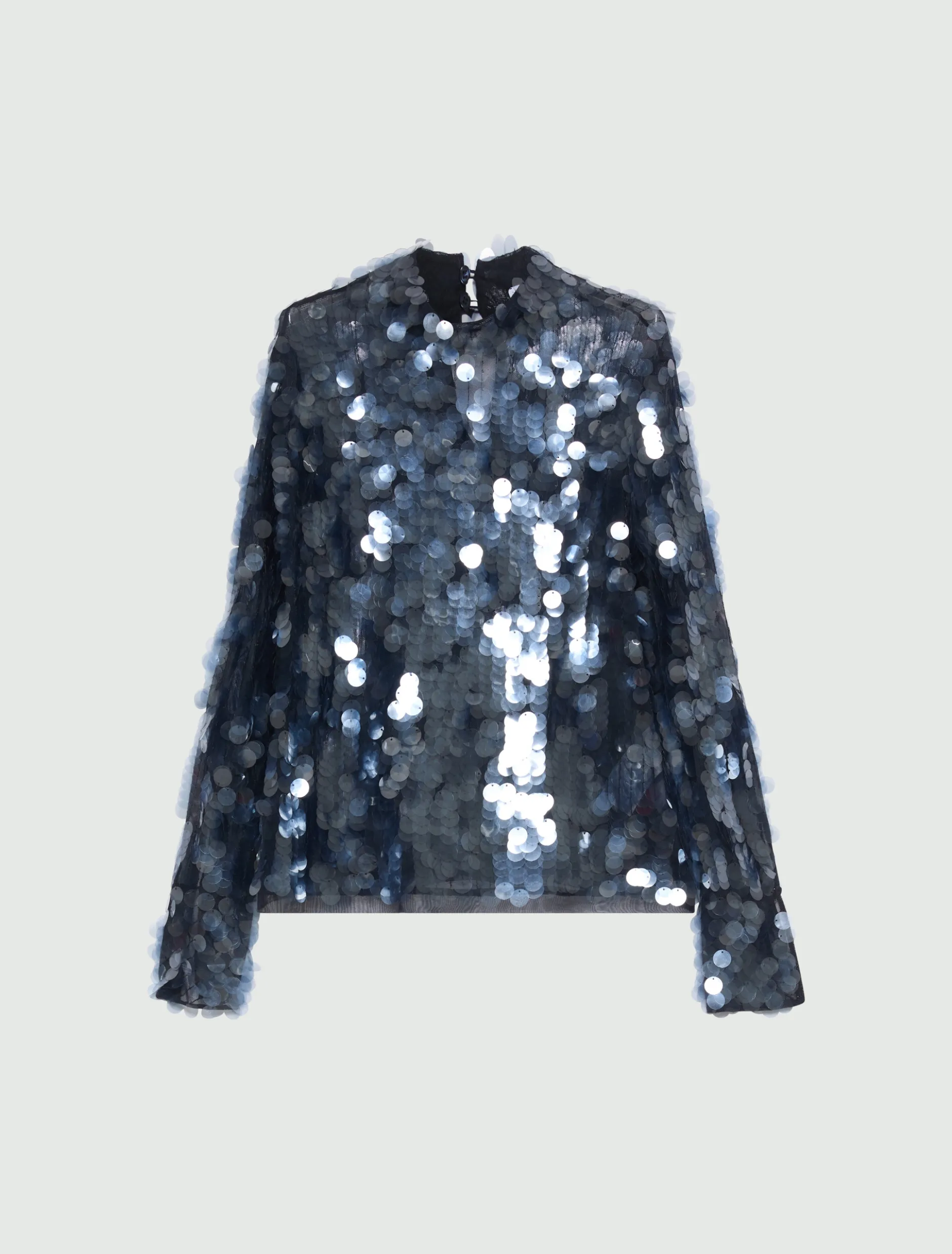 Blusa con paillette - BLU