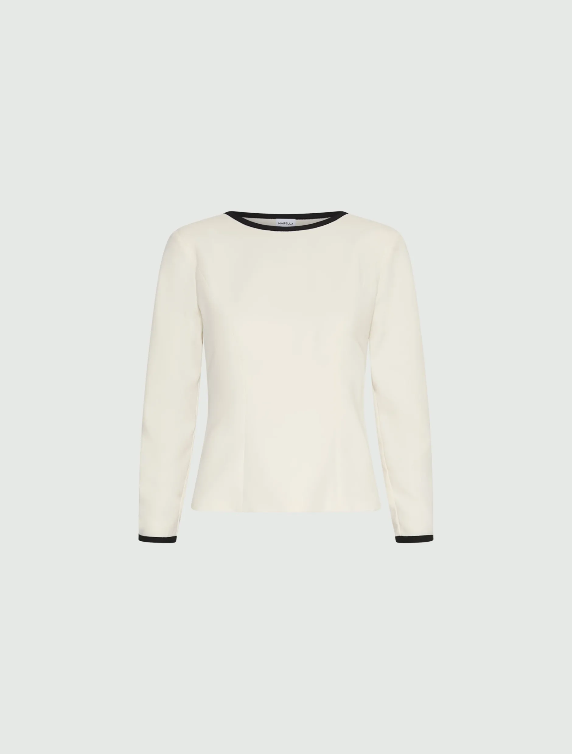 Blusa in envers satin - BIANCO LANA