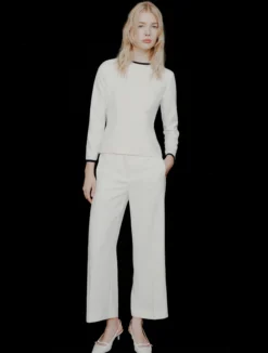Blusa in envers satin - BIANCO LANA