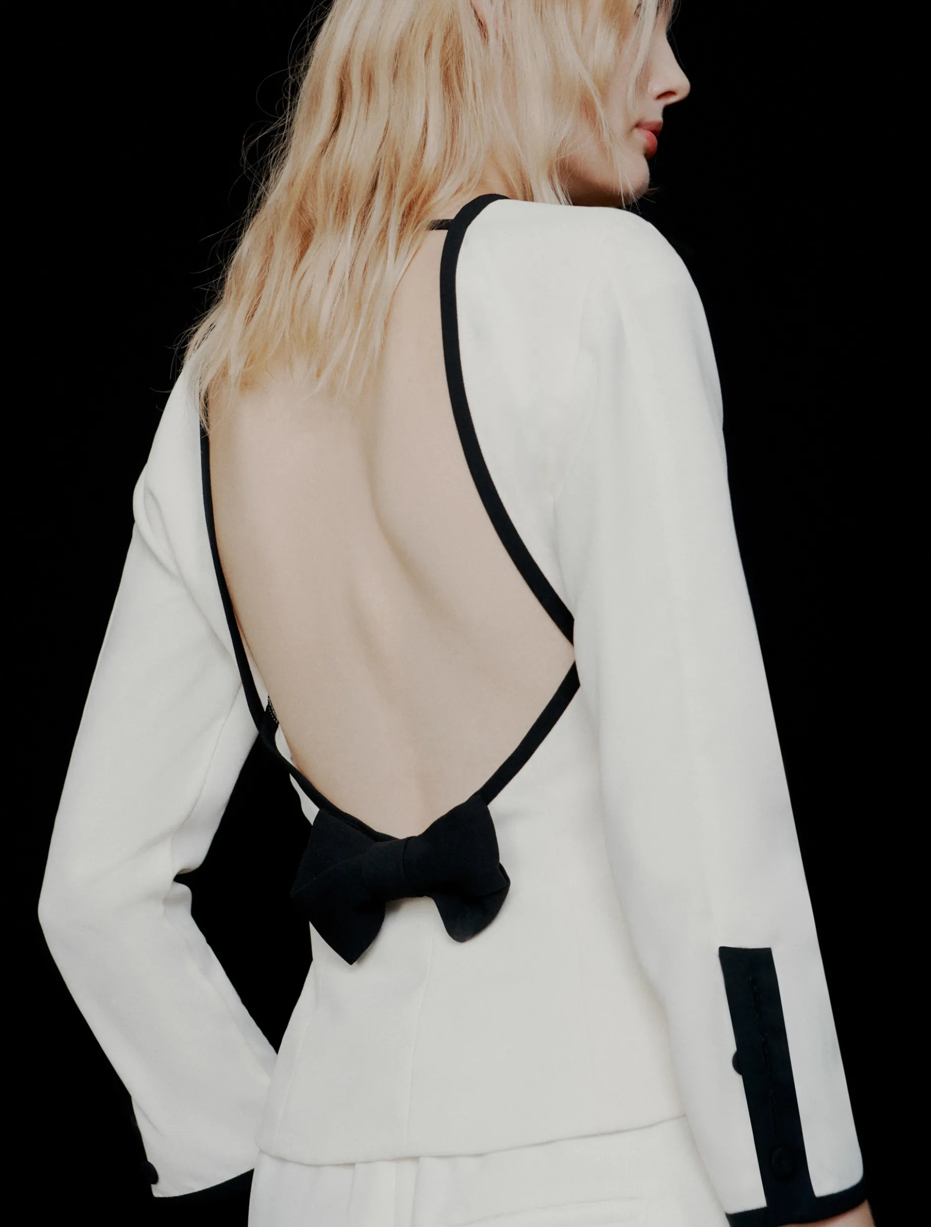 Blusa in envers satin - BIANCO LANA