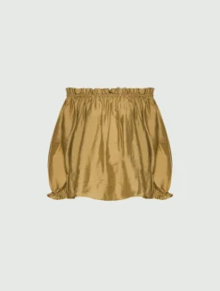 Blusa in georgette stampata - KAKI