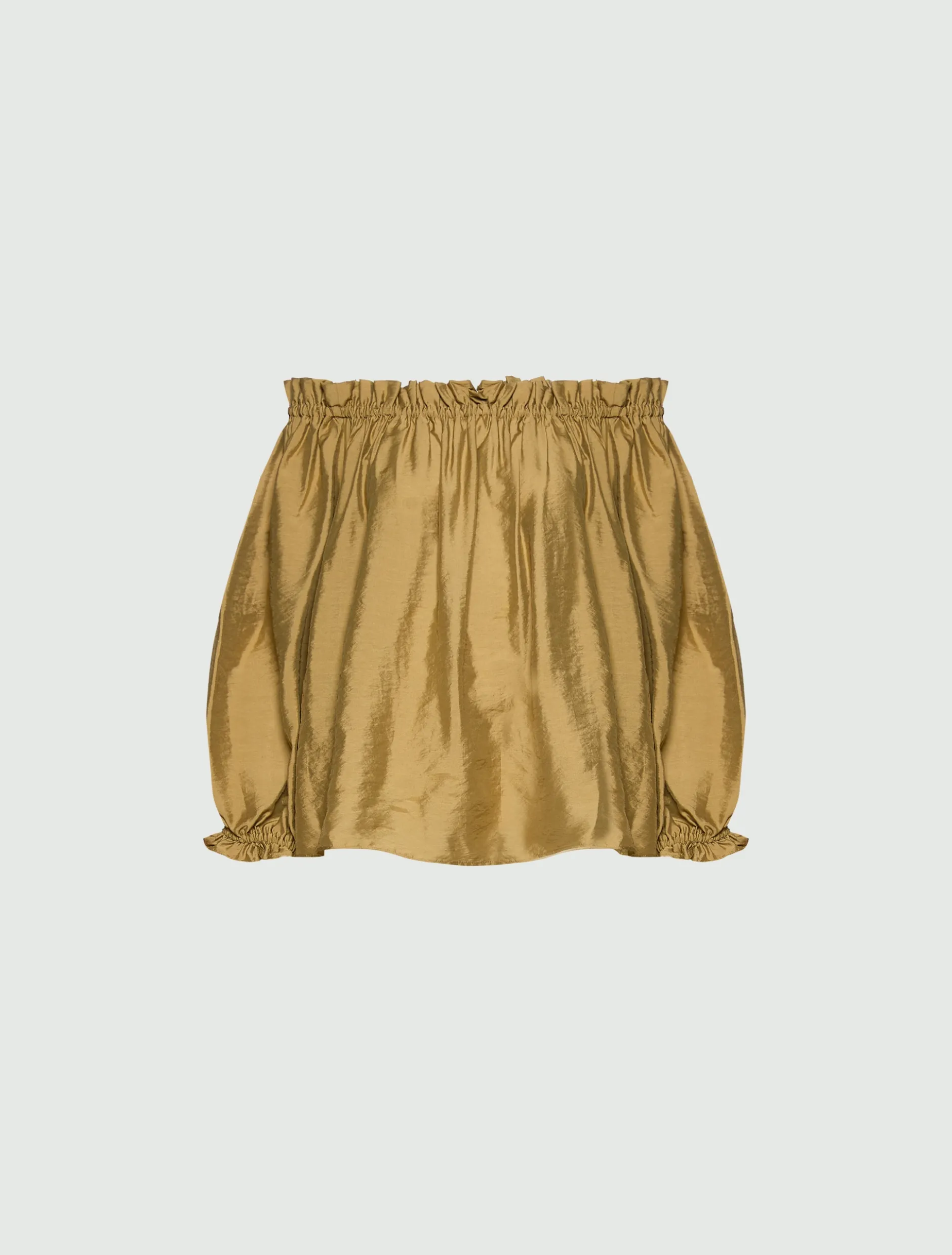Blusa in georgette stampata - KAKI