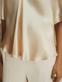 Blusa in raso di seta - CIPRIA