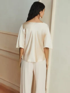 Blusa in raso di seta - CIPRIA
