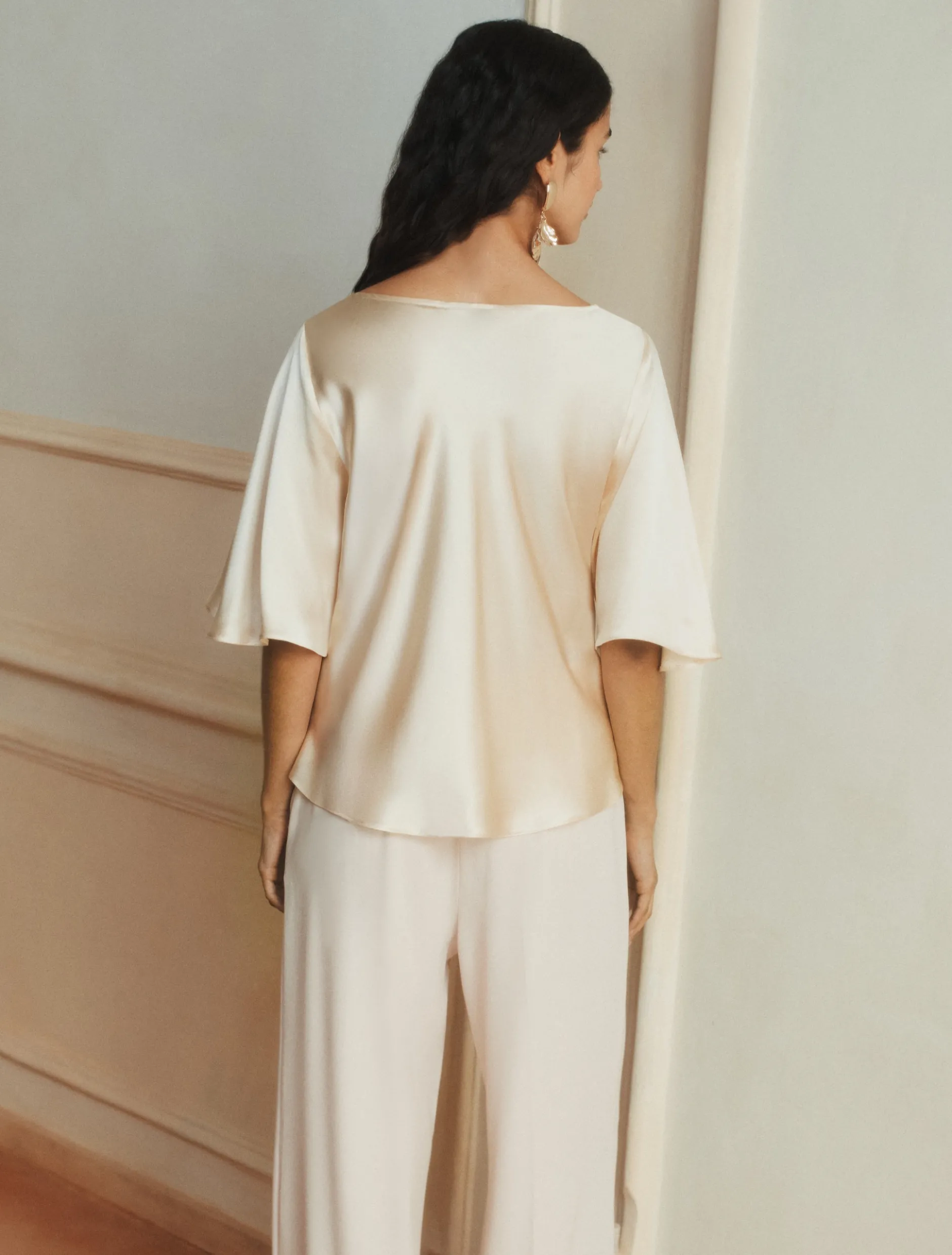 Blusa in raso di seta - CIPRIA