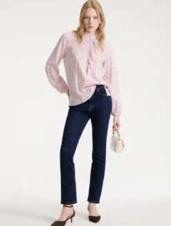 Blusa in twill - ROSSO