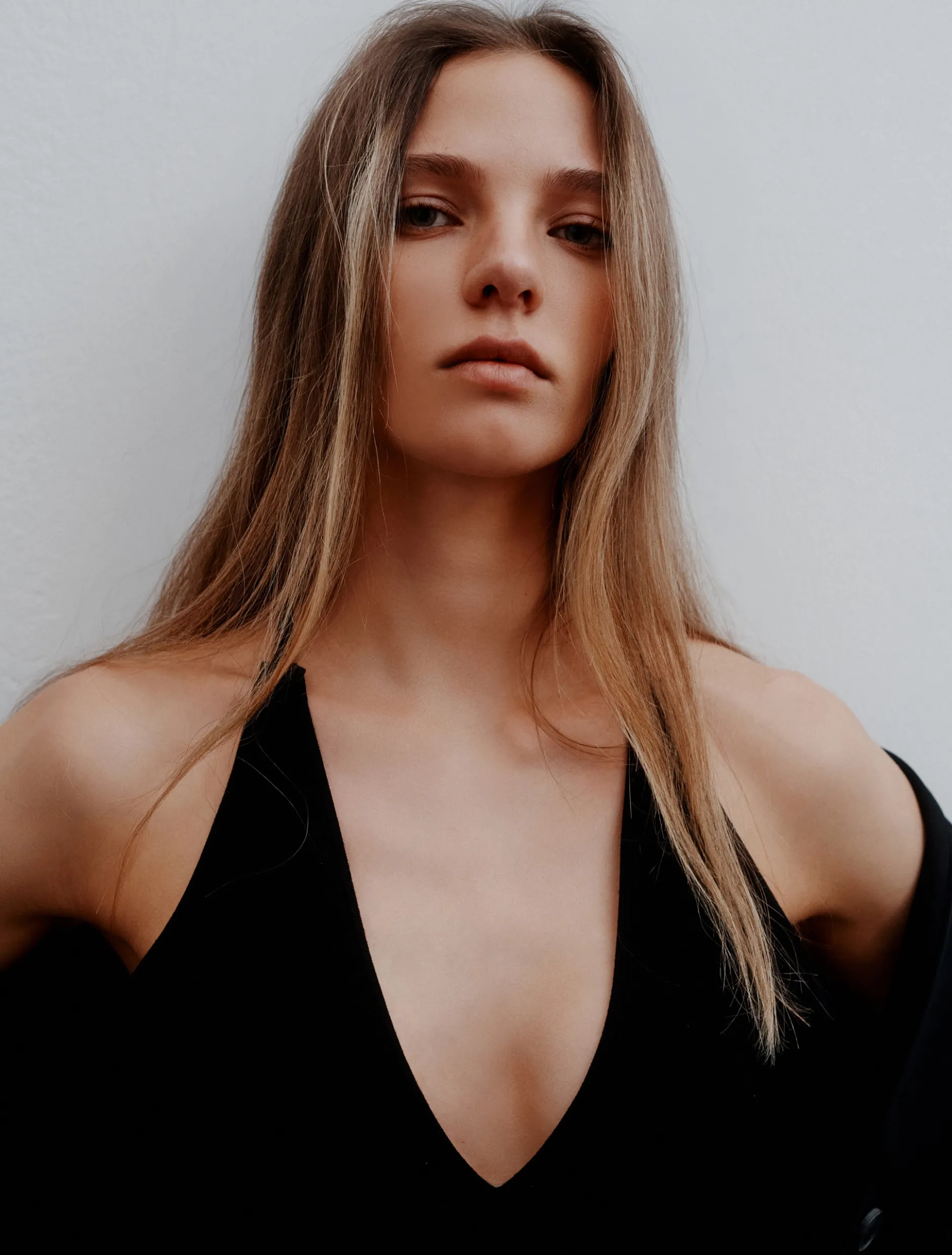Body in maglia di viscosa - NERO
