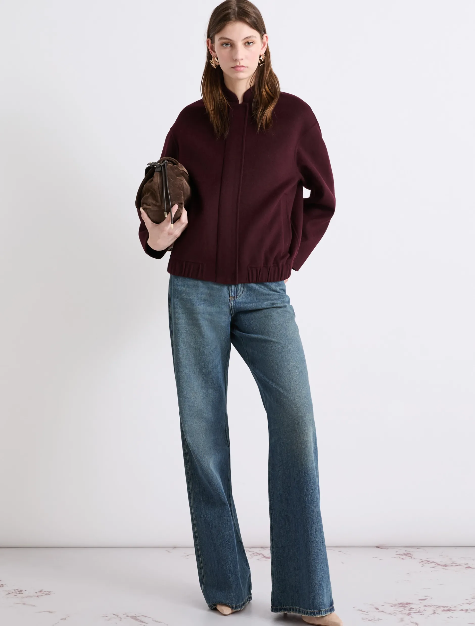 Bomber in misto lana - BORDEAUX