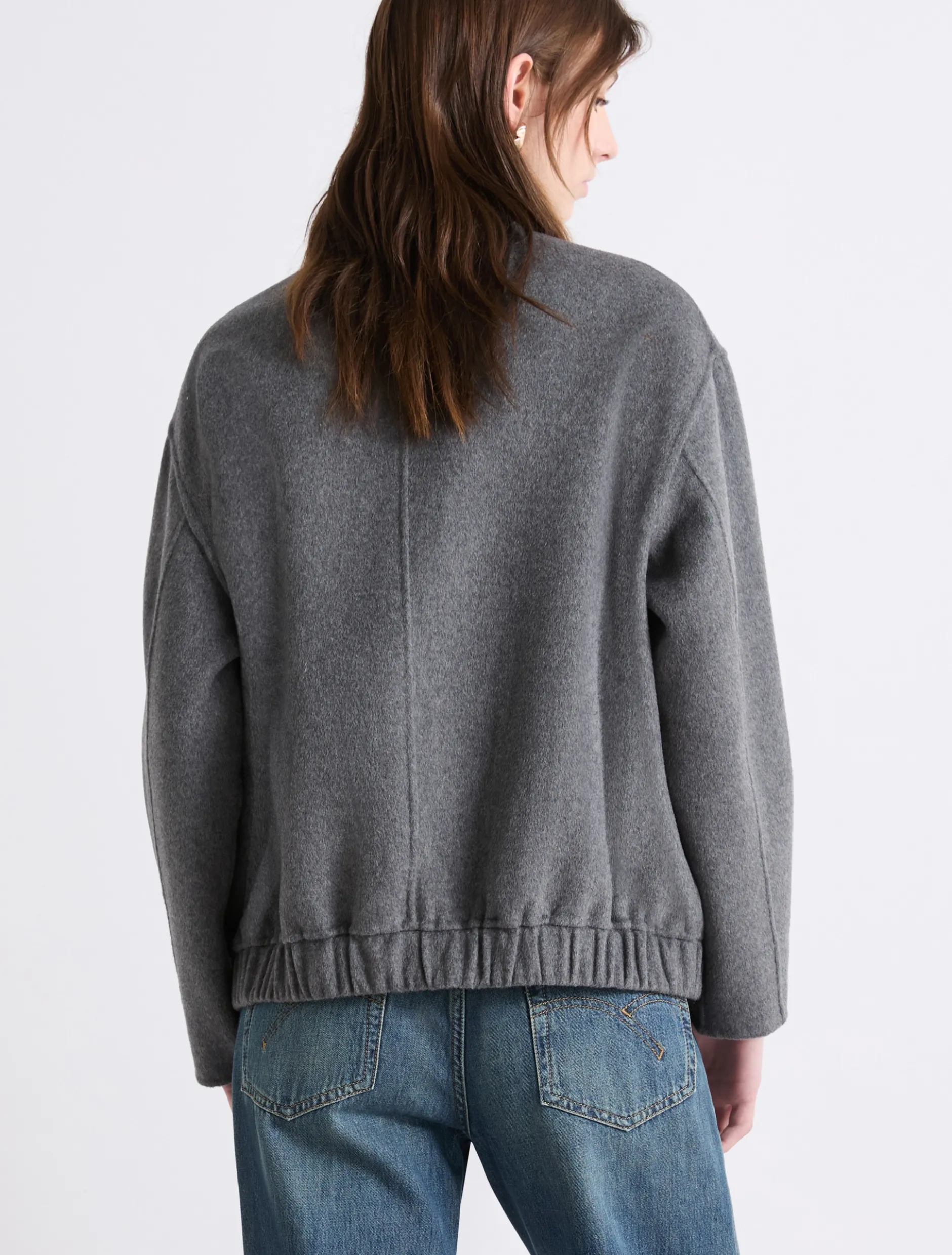 Bomber in misto lana - GRIGIO MEDIO