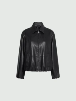 Bomber in nappa - NERO