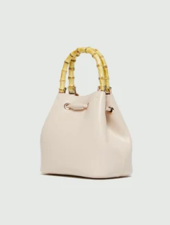 Borsa a secchiello stampa rettile - AVORIO