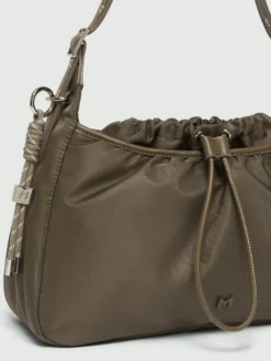 Borsa a spalla in tessuto - MARRONE