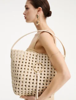 Borsa grande in tessuto intrecciato - NUDO