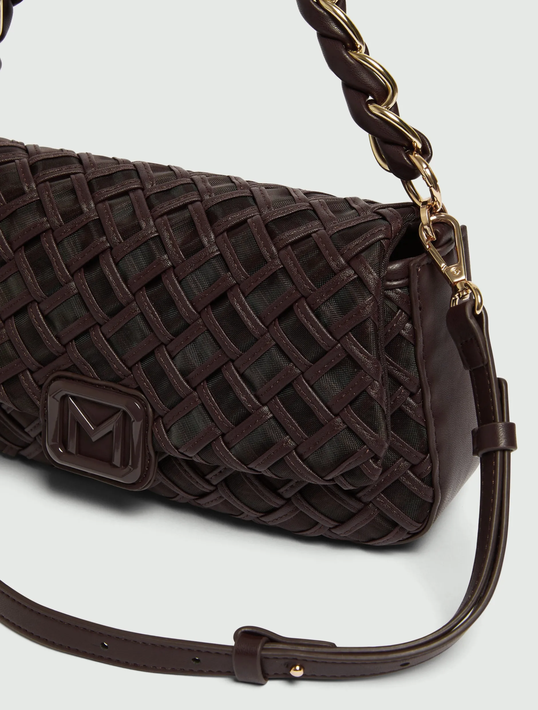 Borsa Le Muse medium con intreccio - TESTA DI MORO