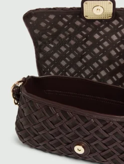 Borsa Le Muse medium con intreccio - TESTA DI MORO