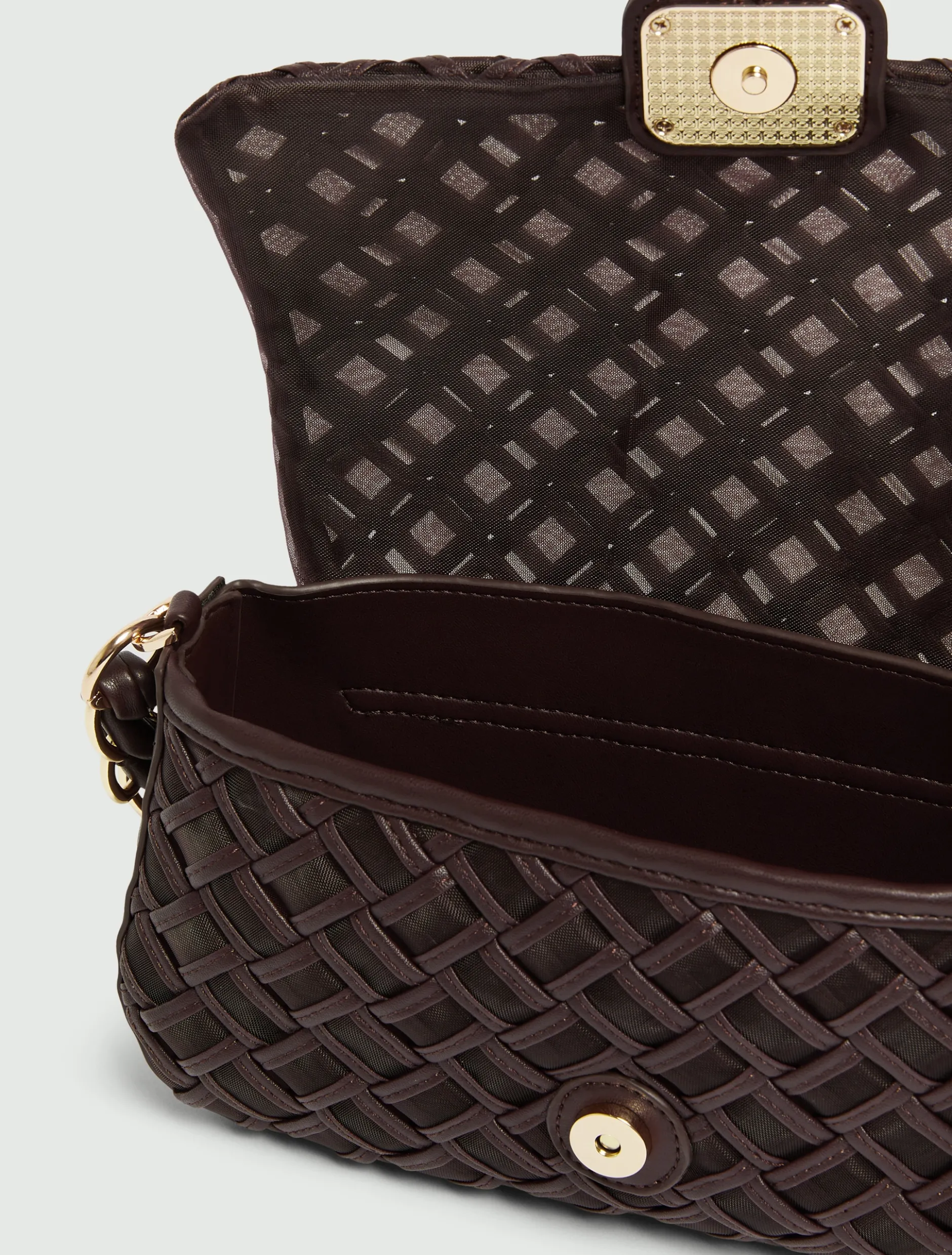 Borsa Le Muse medium con intreccio - TESTA DI MORO