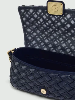 Borsa Le Muse medium con intreccio - BLU