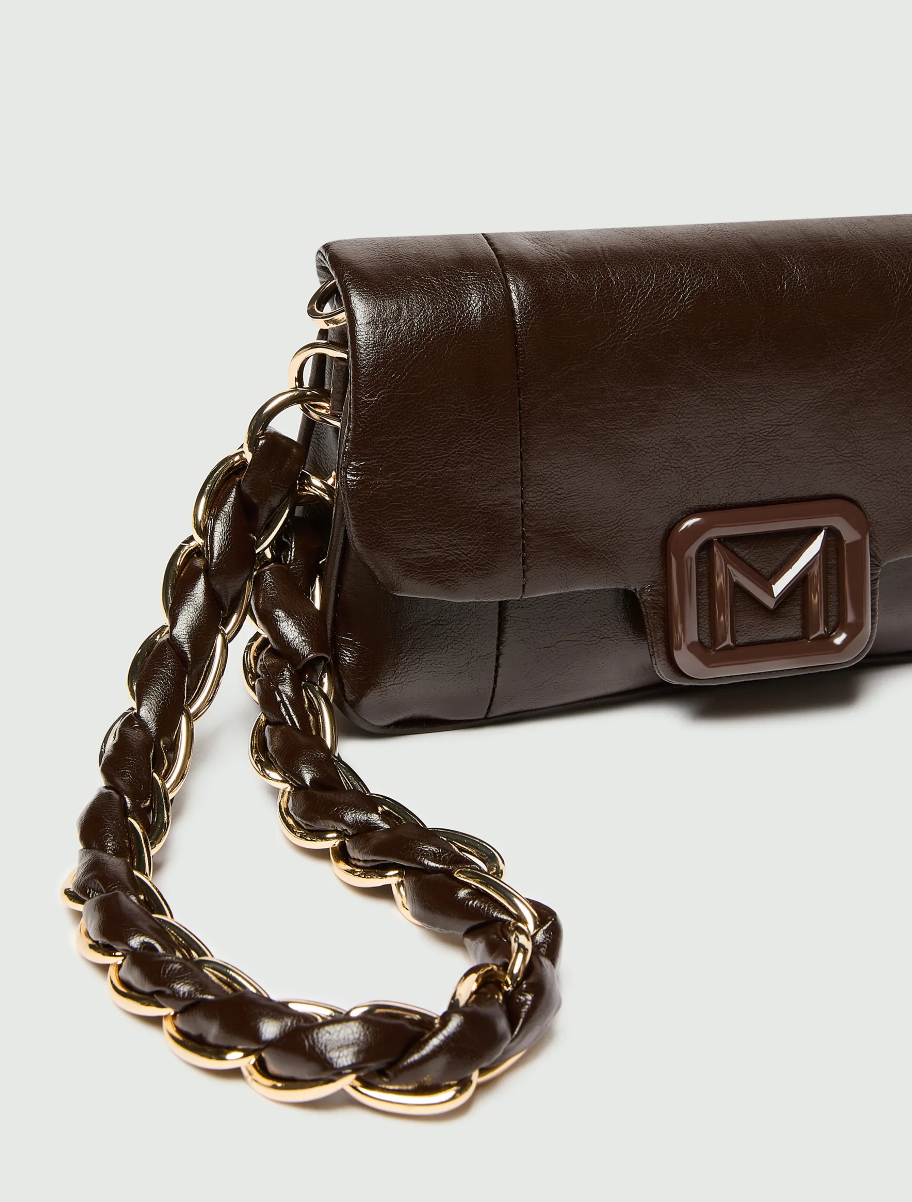 Borsa Le Muse mini in tessuto spalmato - TESTA DI MORO