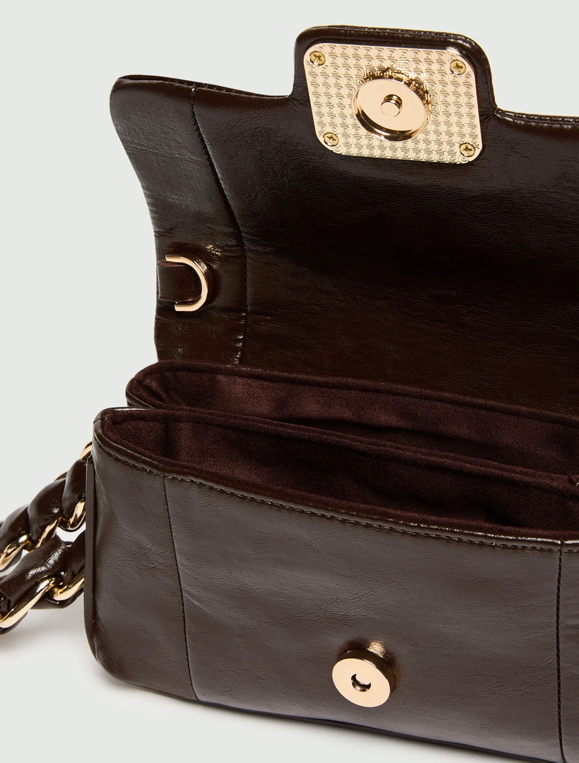 Borsa Le Muse mini in tessuto spalmato - TESTA DI MORO