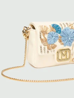Borsa Le Muse small con ricami - BIANCO