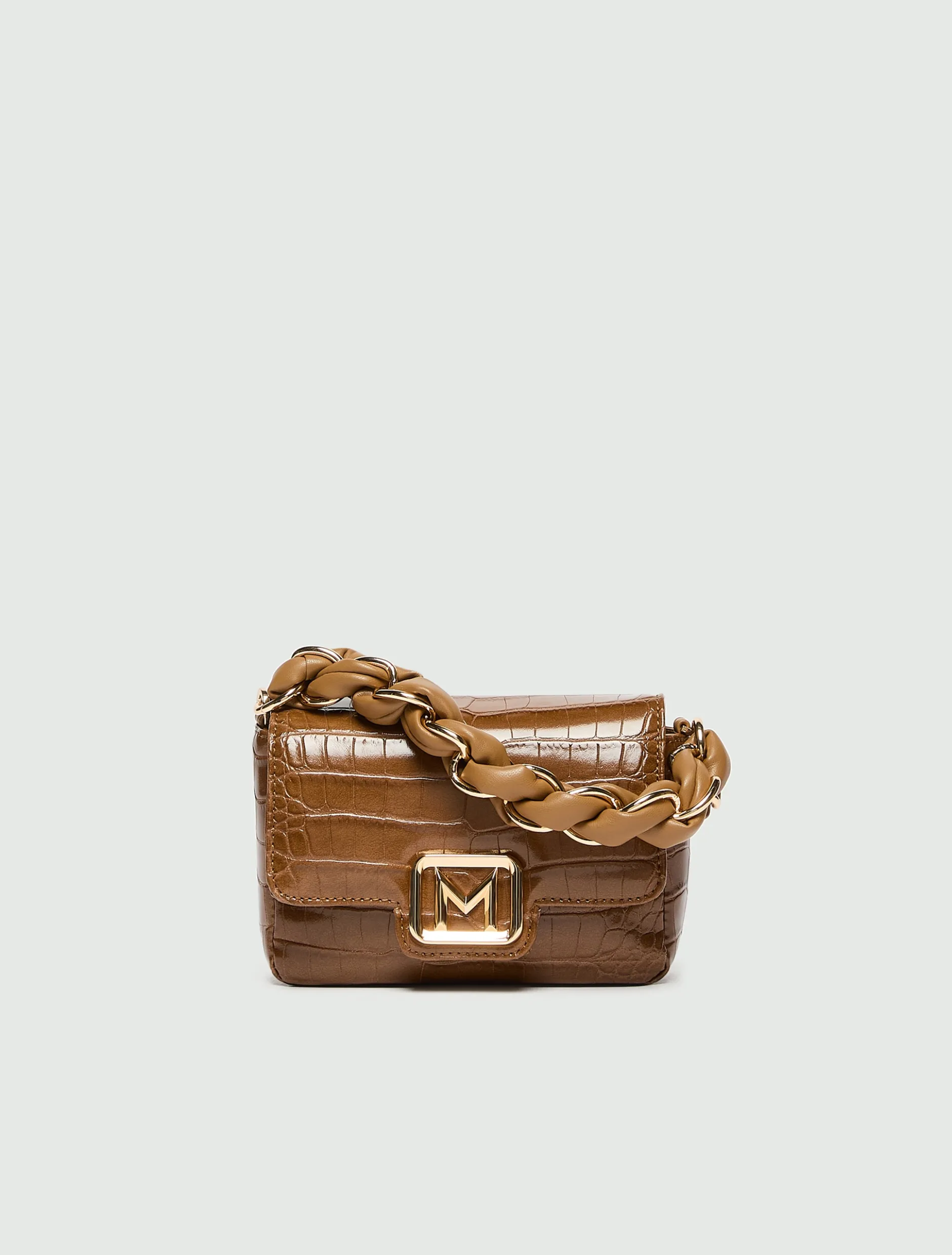 Borsa Le Muse small stampa coccodrillo - FANGO