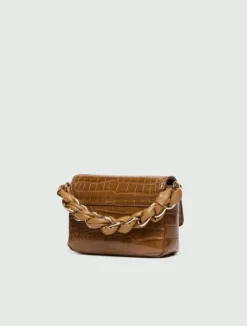 Borsa Le Muse small stampa coccodrillo - FANGO
