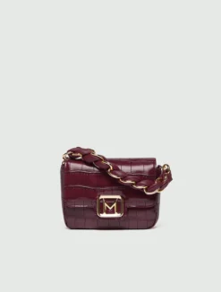 Borsa Le Muse small stampa coccodrillo - BORDEAUX