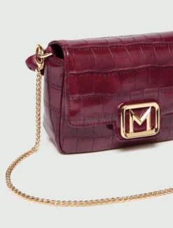 Borsa Le Muse small stampa coccodrillo - BORDEAUX