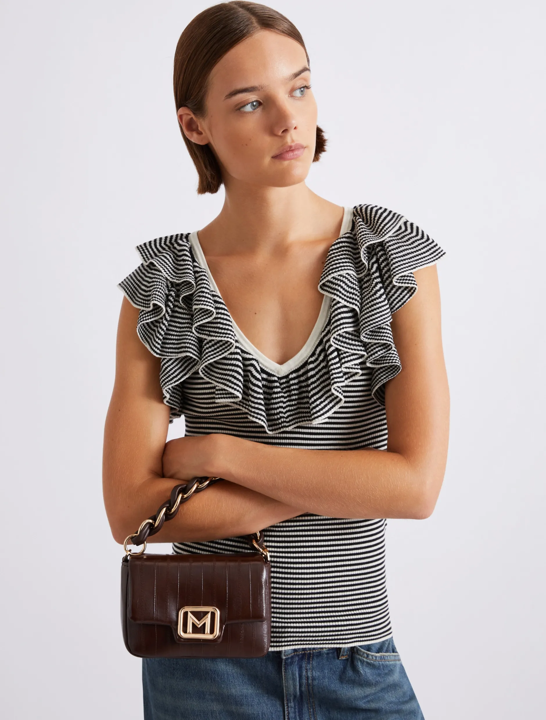 Borsa Le Muse small stampa rettile - TESTA DI MORO