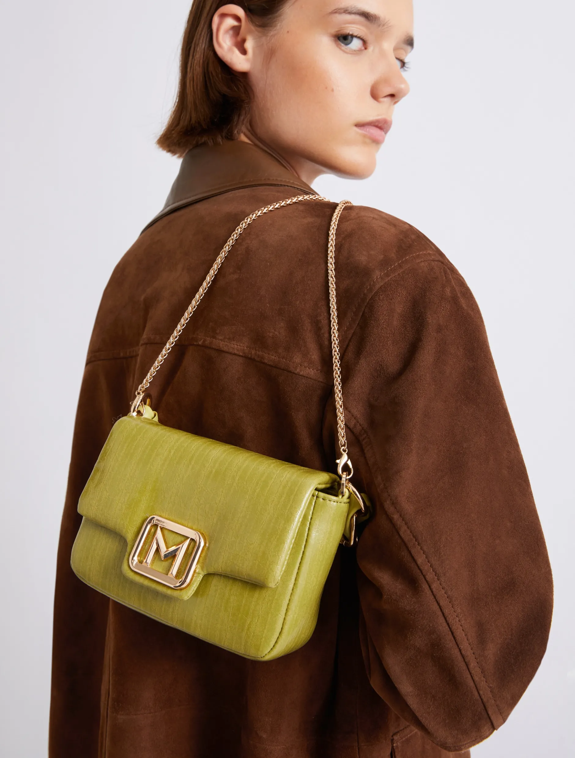 Borsa Le Muse small stampa rettile - PISTACCHIO