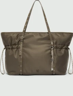 Borsa weekender con doppi manici - MARRONE