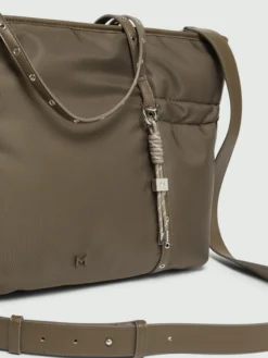 Borsa weekender con doppi manici - MARRONE
