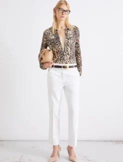 Camicia aderente in jersey - BEIGE