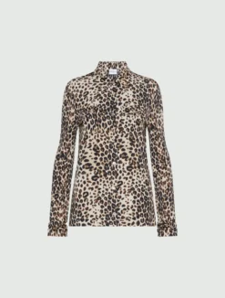 Camicia aderente in jersey - BEIGE
