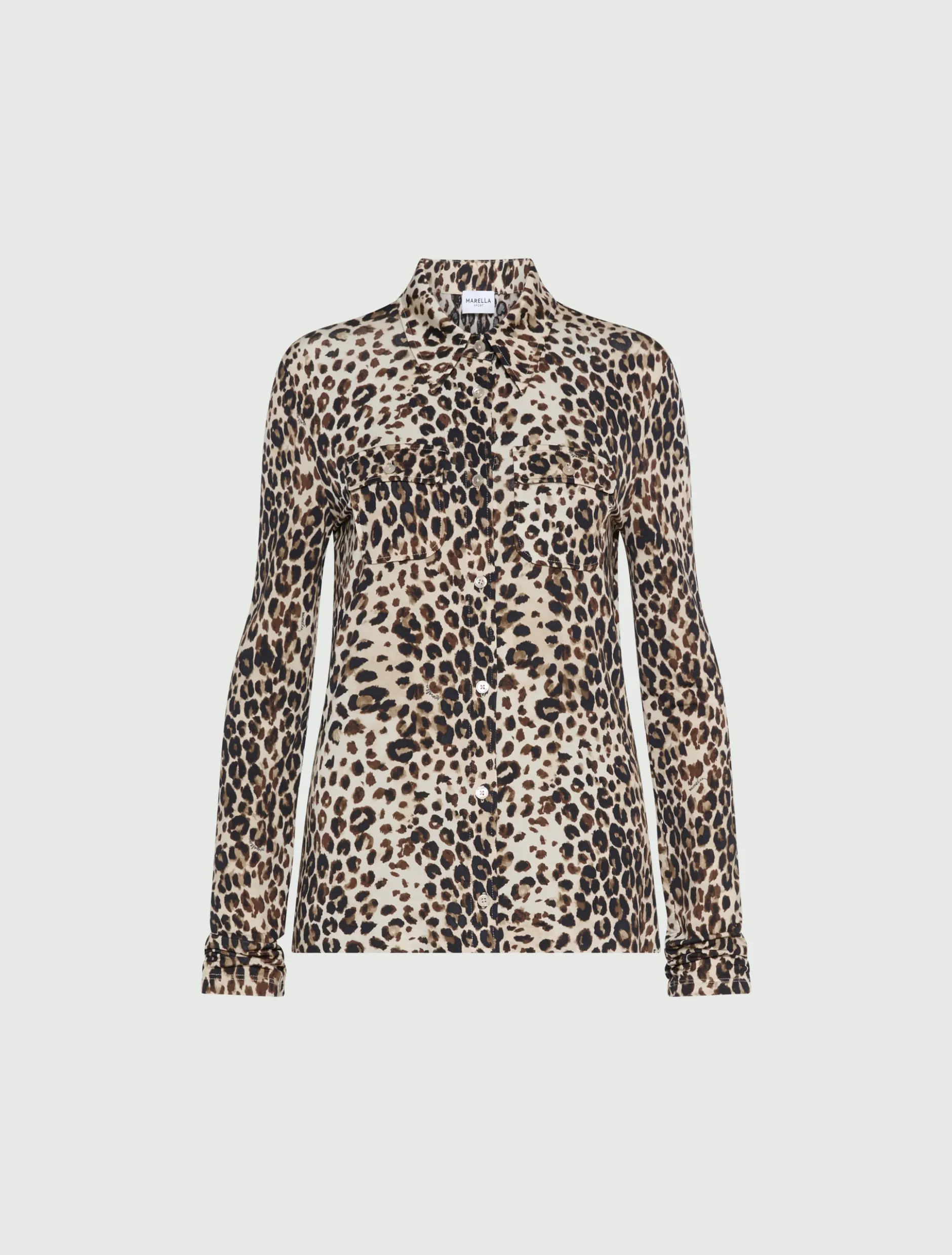Camicia aderente in jersey - BEIGE