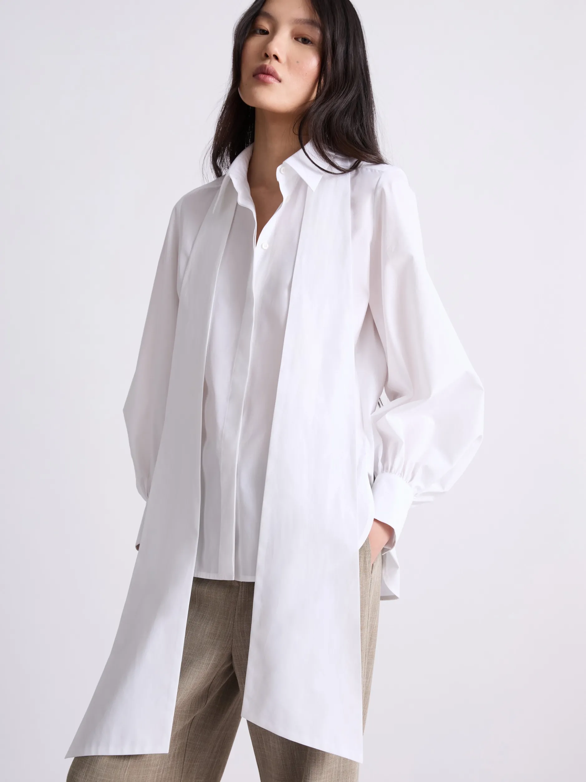 Camicia con fiocco - BIANCO OTTICO
