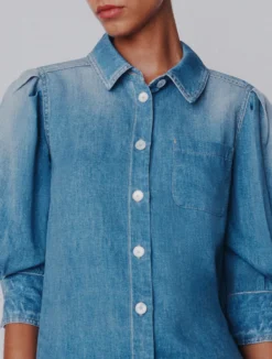 Camicia fluida in viscosa - BLU DELAVE`