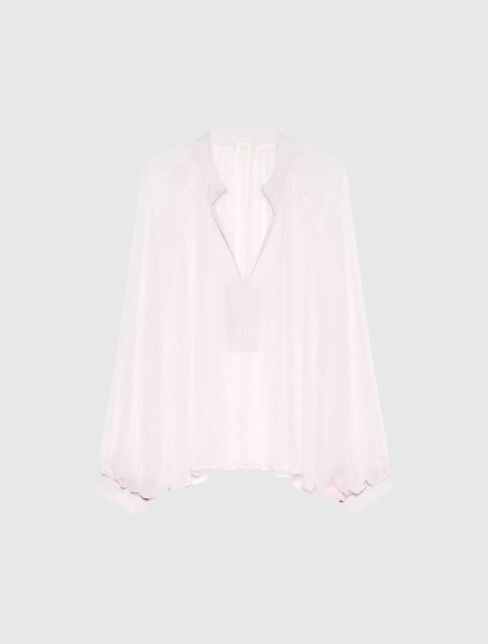 Camicia in creponne con maniche a ampie - ROSA