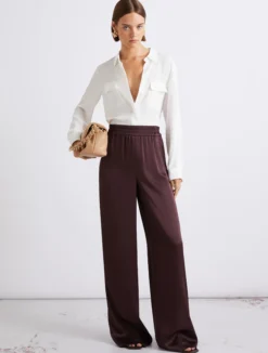Camicia in crêpe di misto seta - BIANCO