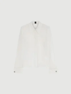 Camicia in georgette - BIANCO LANA