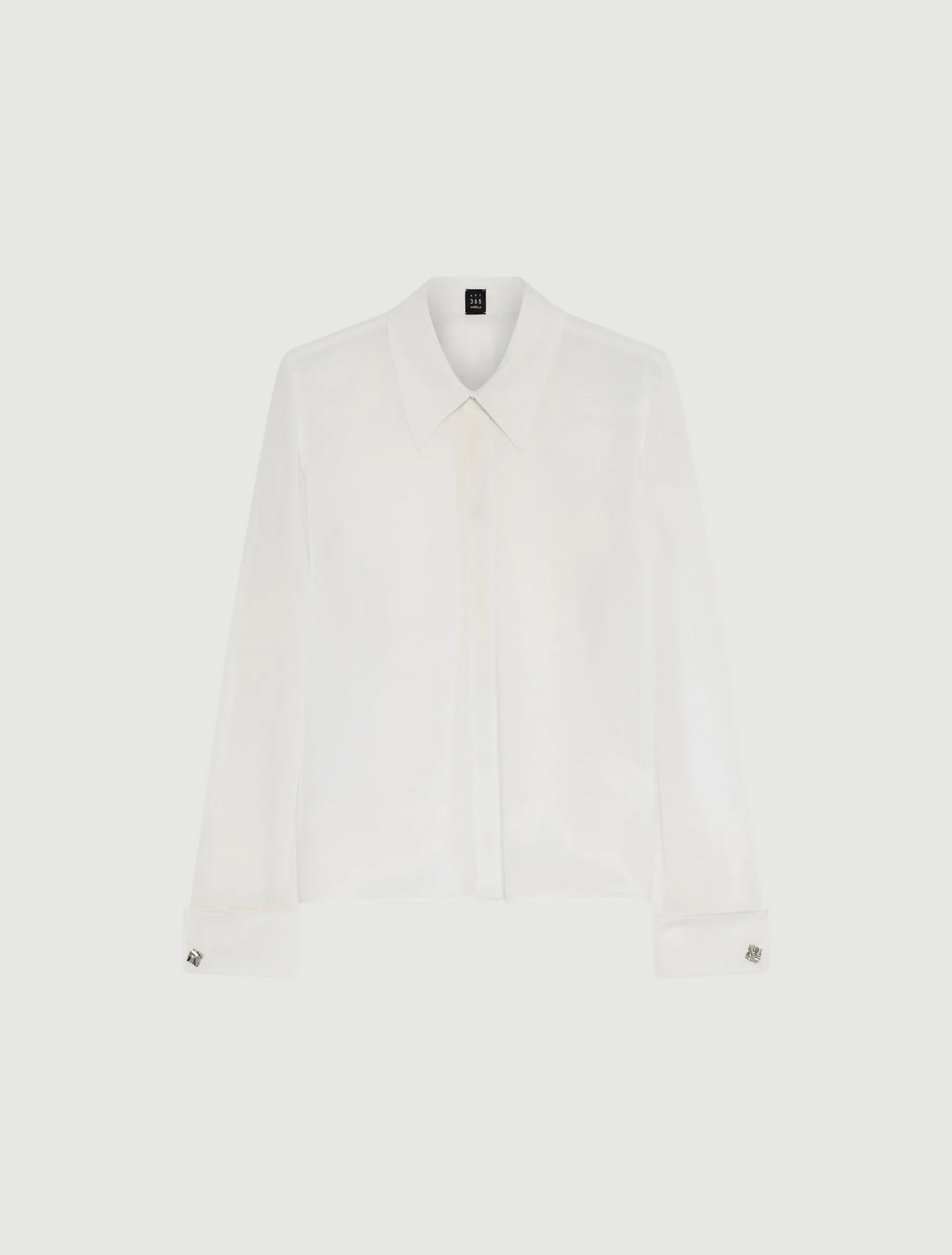 Camicia in georgette - BIANCO LANA