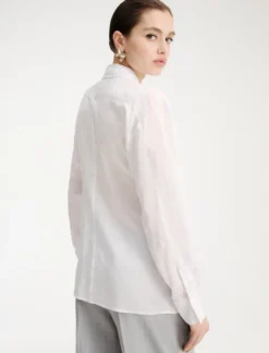 Camicia in misto seta - BIANCO