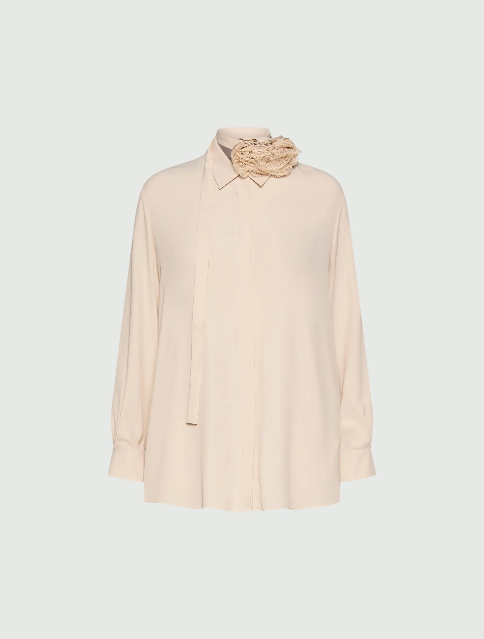Camicia in misto seta - SABBIA